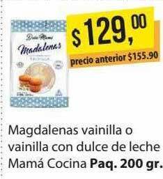 Supermercados Damesco Magdalenas Vainilla O Vainilla Con Dulce De Leche Mamá Cocina oferta