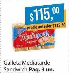 Supermercados Damesco Galleta Mediatarde Sandwich oferta
