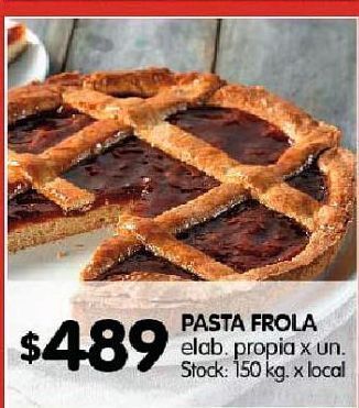 Disco Pasta frola elaboración propia x un oferta