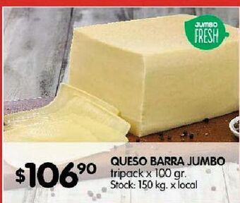 Disco Queso de barra jumbo x 100g oferta