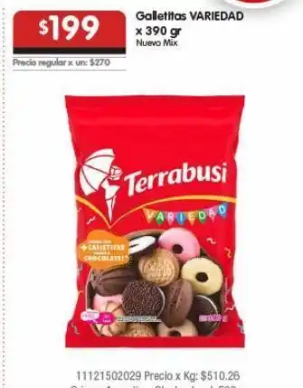 Disco Galletitas variedad terrabusi x 390gr oferta