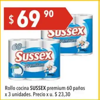 Hergo Sussex Rollo cocina premium 60 Paños x 3 unidades oferta