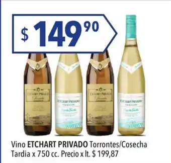 Hergo Etchart Privado Vino Torrontes/Cosecha Tardia x 750cc oferta