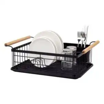 Frávega Secaplatos escurre platos nictom ep01 negro acero pintado bandeja cubiertero oferta