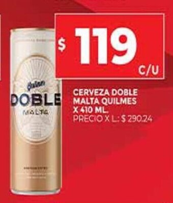 Supermercados DIA Cerveza Doble Malta Quilmes x 410 ml oferta