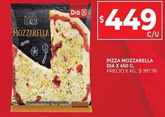 Supermercados DIA Pizza Mozzarella Dia x 450 g. oferta
