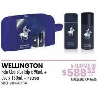 Wellington Polo Club Black Edp X 90ml + Deo X 150ml +neceser