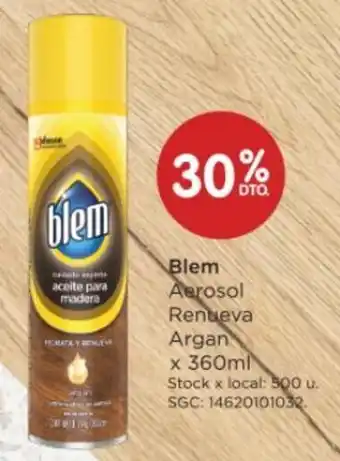 Blem Aerosol Renueva Argan x 360 ml