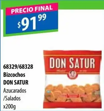 Micropack Don Satur Bizcochos Azucarados x 200 g oferta