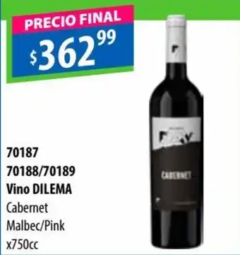 Micropack Dilema Vino Cabernet Malbec/Pink x 750 cc oferta