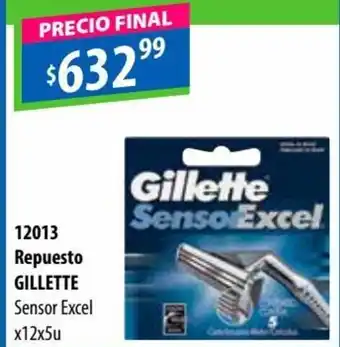 Micropack Gillette Repuesto Sensor Excel x 12 x 5 u oferta