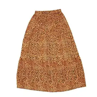 Coto Pollera mujer larga estampado leopardo talle l oferta