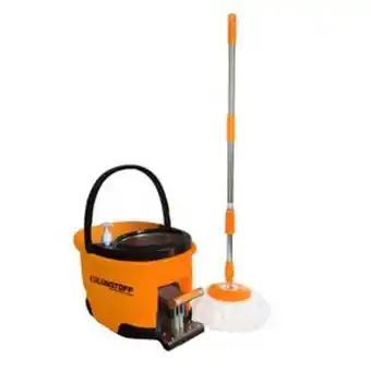Frávega Escurridor limpiador lqmop lusqtoff mopa centrifuga balde con pedal oferta