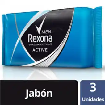 Supermercados Comodin Jabón en barra rexona active men 3x125 g oferta