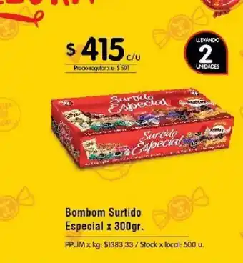 Disco Bombom surtido especial x 300g oferta
