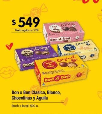 Disco Bon o bon clásico blanco, chocolinas y aguila oferta