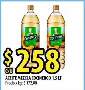 Punto Mayorista Aceite mezcla cocinero x 1,5l oferta