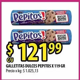 Punto Mayorista Galletas dulces pepitos x 119g oferta