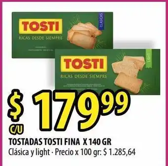 Punto Mayorista Tostadas tosti fina x 140g oferta