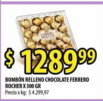 Punto Mayorista Bombón relleno de chocolate ferrero rocher x 300g oferta