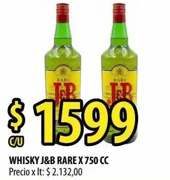 Punto Mayorista Whisky j&b rare x 750cc oferta