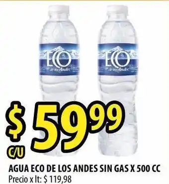 Punto Mayorista Agua eco de los andes sin gas x 500cc oferta