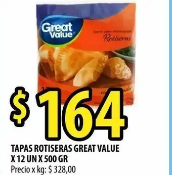 Punto Mayorista Tapas great value x 12un 500g oferta