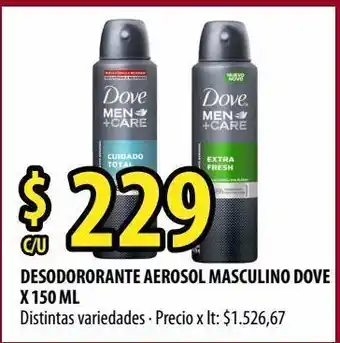Punto Mayorista Desodorante aerosol masculino dove x 150ml oferta