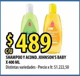 Punto Mayorista Shampoo y acondicionador johnson's baby x 400ml oferta