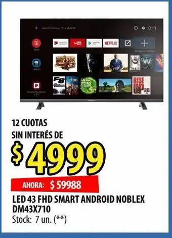 Punto Mayorista Smart tv led 43'' noblex oferta