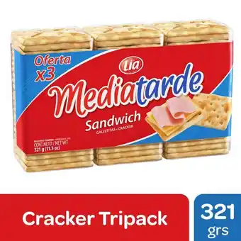 Carrefour Galletitas crackers mediatarde sandwich 3 x 107 g. oferta