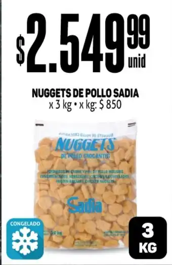Makro Nuggets De Pollo Sadia 3 kg oferta