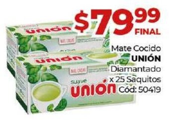 Diarco Unión Mate Cocido Diamantado x 25 Saquitos oferta