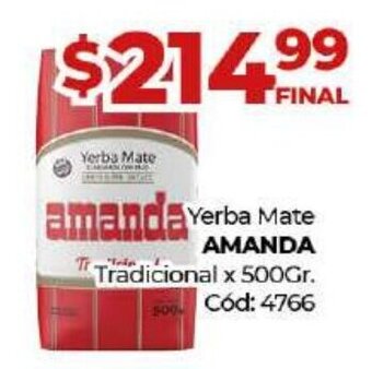 Diarco Amanda Yerba Mate Tradicional x 500Gr. oferta