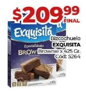 Diarco Exquisita Bizcochuelo Brownie x 425 Gr oferta