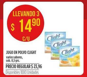 Supermercados Vea Jugo En Polvo Clight oferta