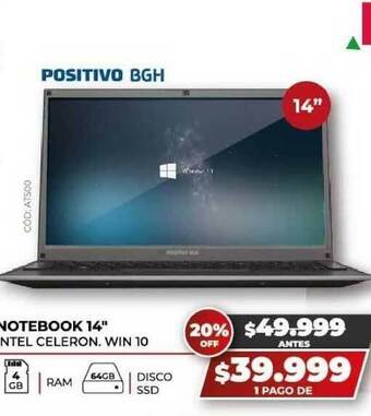 Novogar Positivo BGH Notebook 14 oferta