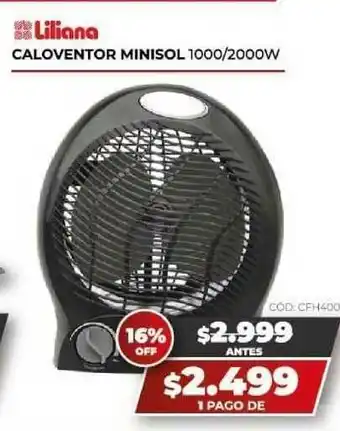 Novogar Liliana Caloventor Minisol 1000-2000W oferta
