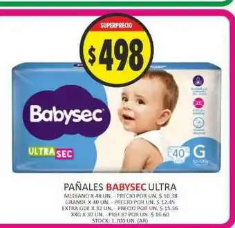 Supermercados Becerra Babysec Pañales Ultra oferta