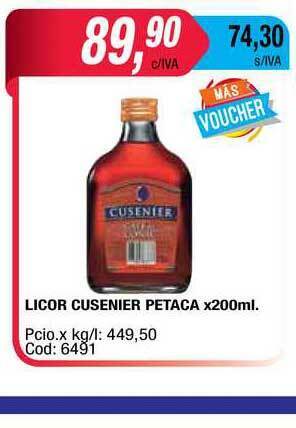 Maxiconsumo Licor Cusenier Petaca x 200ml oferta