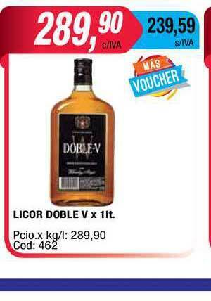 Maxiconsumo Licor Doble V x 1lt oferta