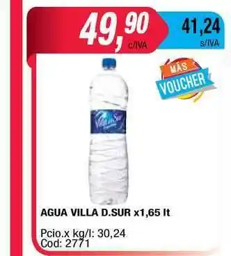Maxiconsumo Agua Villa D.sur x 1,65lt oferta