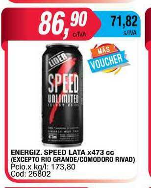 Maxiconsumo Energiz. Speed lata x 473cc oferta