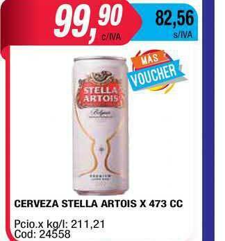 Maxiconsumo Cerveza Stella Artois x 473cc oferta