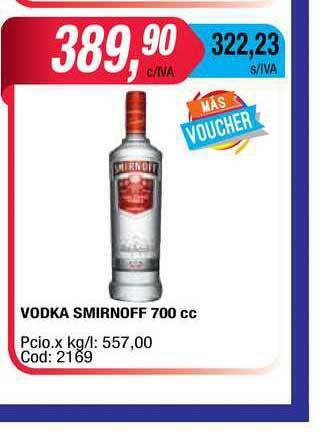 Maxiconsumo Vodka Smirnoff 700cc oferta