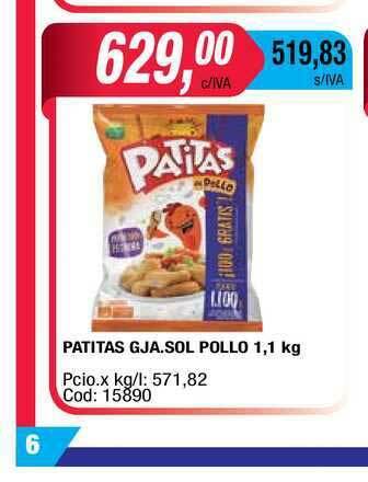 Maxiconsumo Patitas Gja.sol Pollo 1.1 Kg oferta