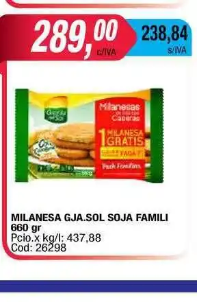 Maxiconsumo Milanes Gja.sol Soja Famili 660gr oferta