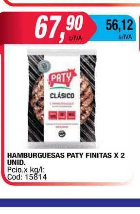 Maxiconsumo Hamburguesas Paty Finitas x 2 unid oferta