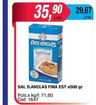 Maxiconsumo Sal D.anclas Fina Est x 500gr oferta