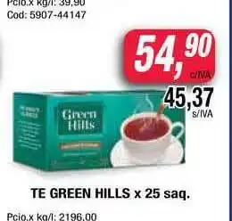Maxiconsumo Te Green Hills x 25saq oferta